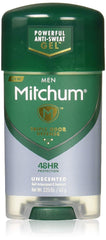 Mitchum Clear Gel Unscented travel-pack ready for trips and on-the-go protection.