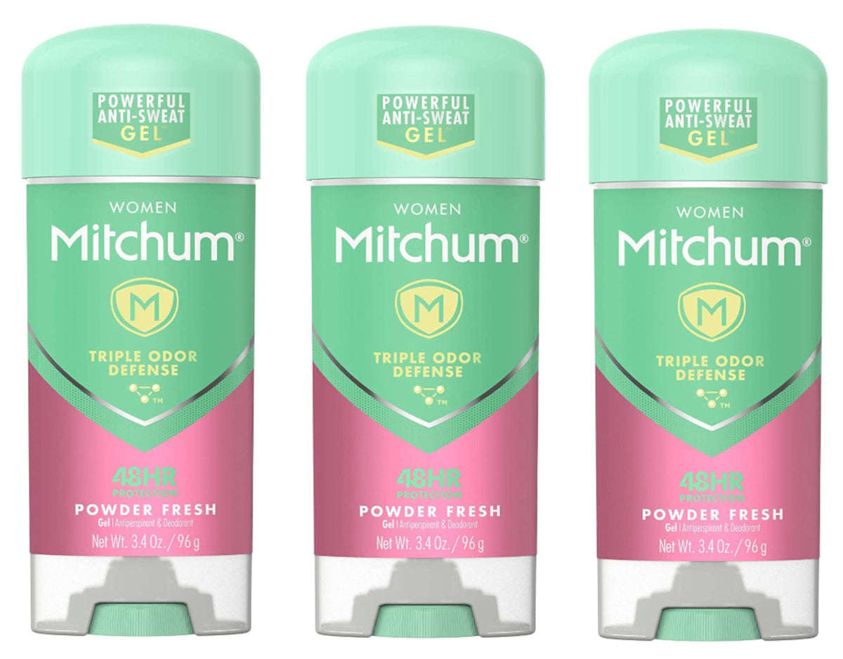 Mitchum for Women clear gel deodorant packaging showing long-lasting protection.