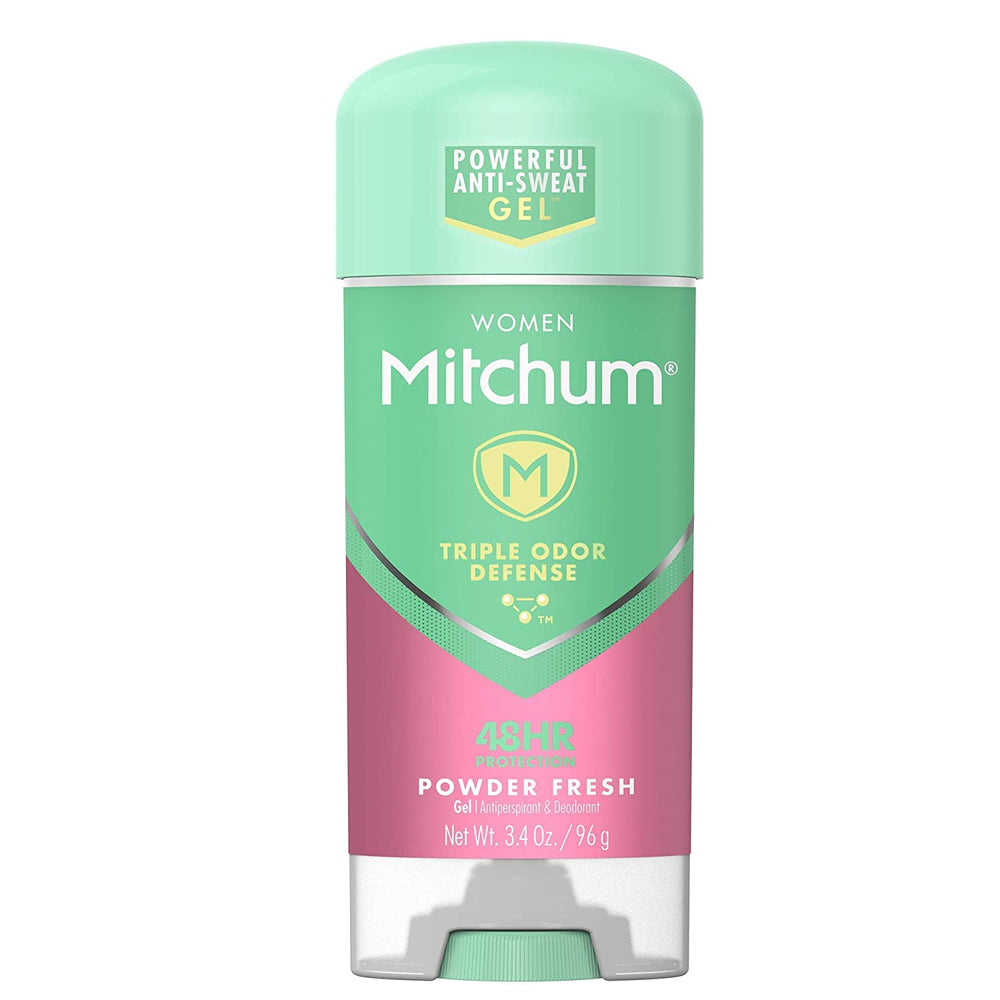 Mitchum for Women clear gel texture absorbs moisture without residue.