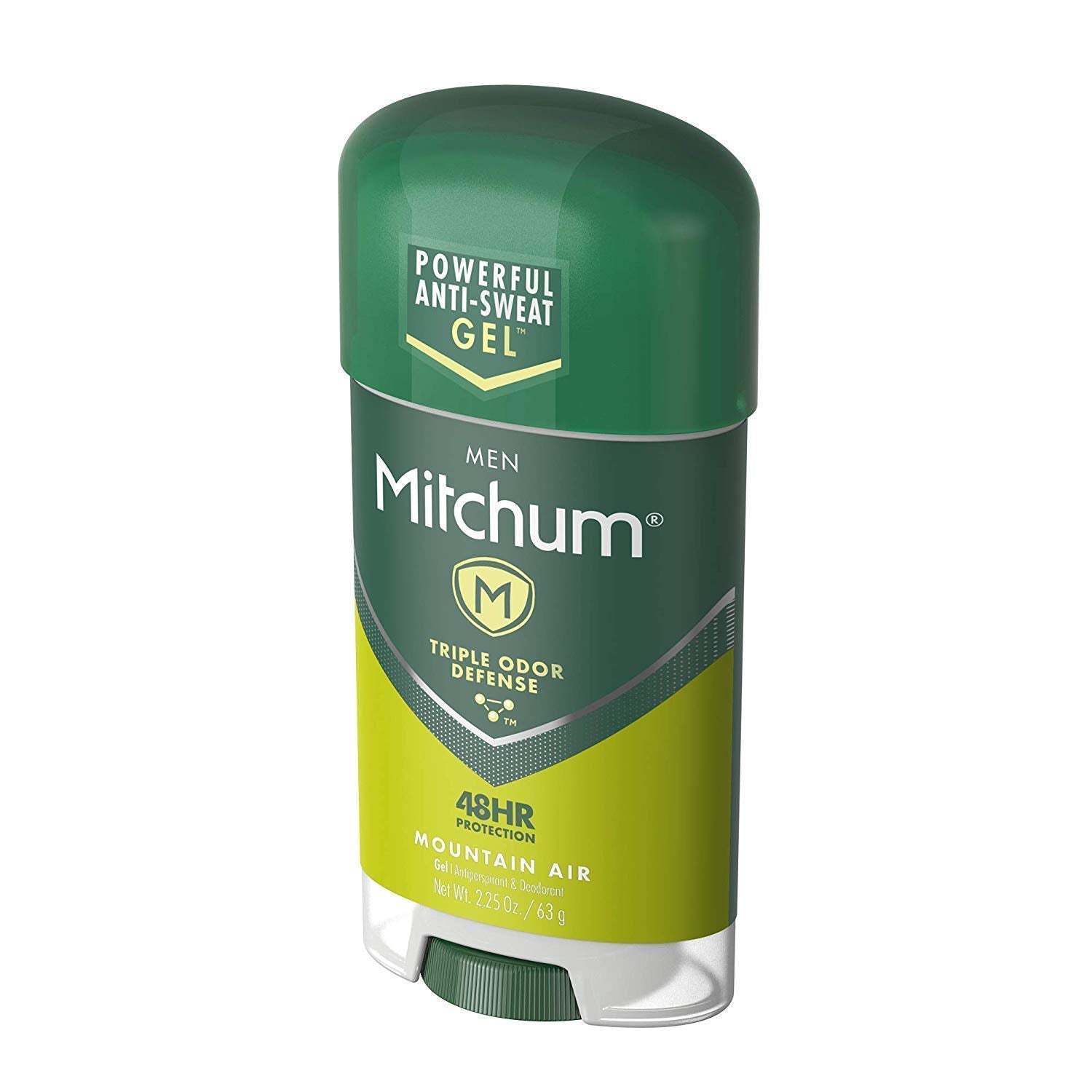 Mitchum Mountain Air clear gel applying underarm for quick-drying freshness.