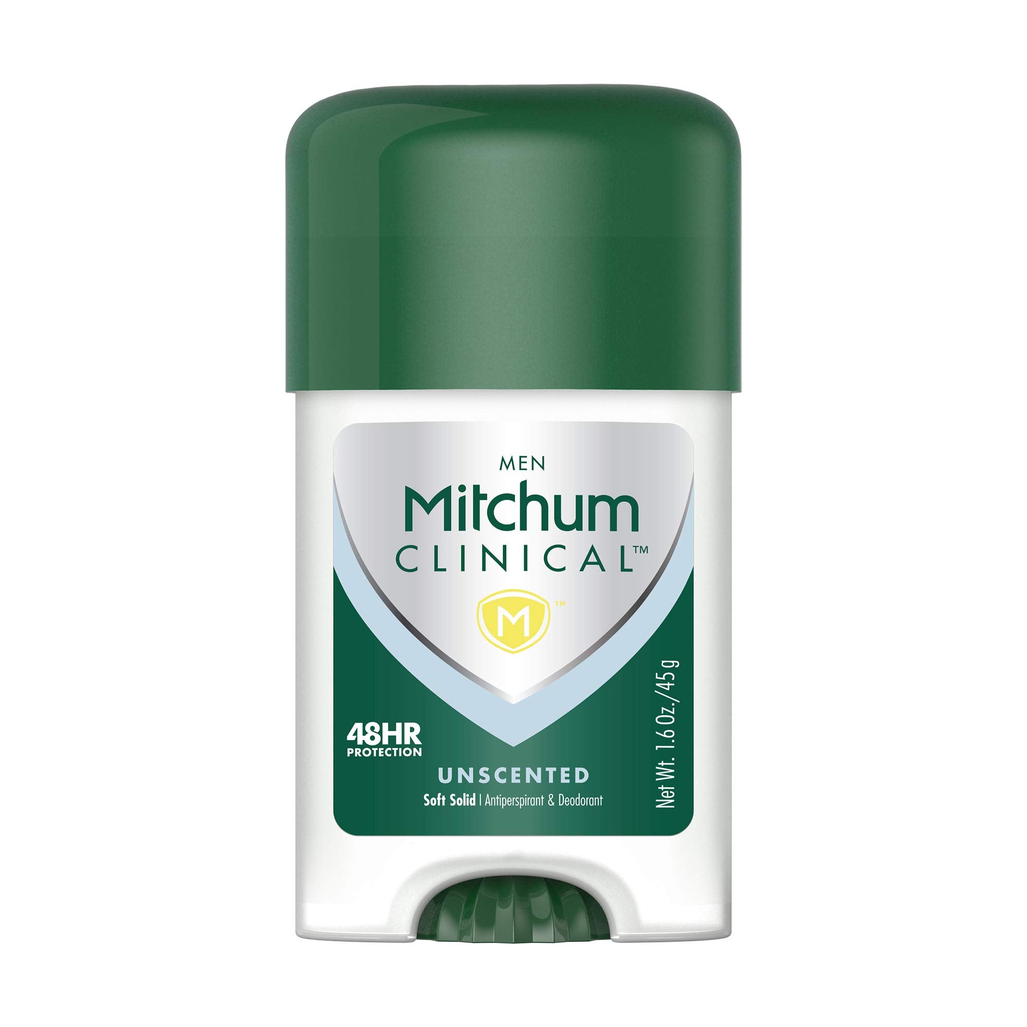 Close-up of Mitchum soft solid texture for smooth, even application