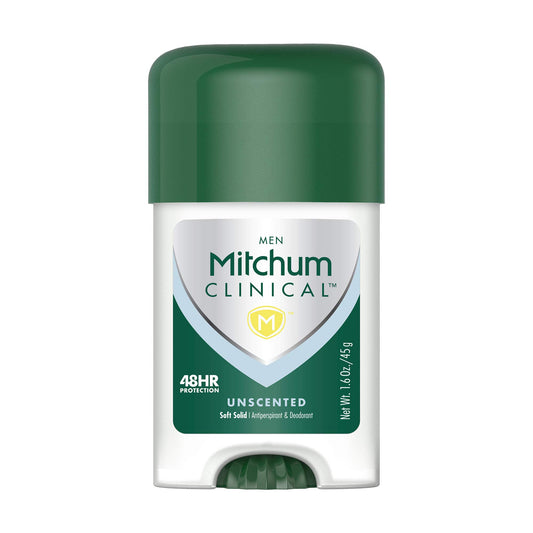 Close-up of Mitchum soft solid texture for smooth, even application