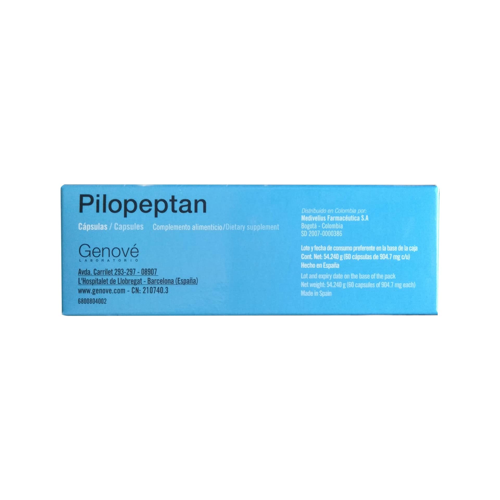 Miubaao Genové Pilopeptan capsules close-up of tablets