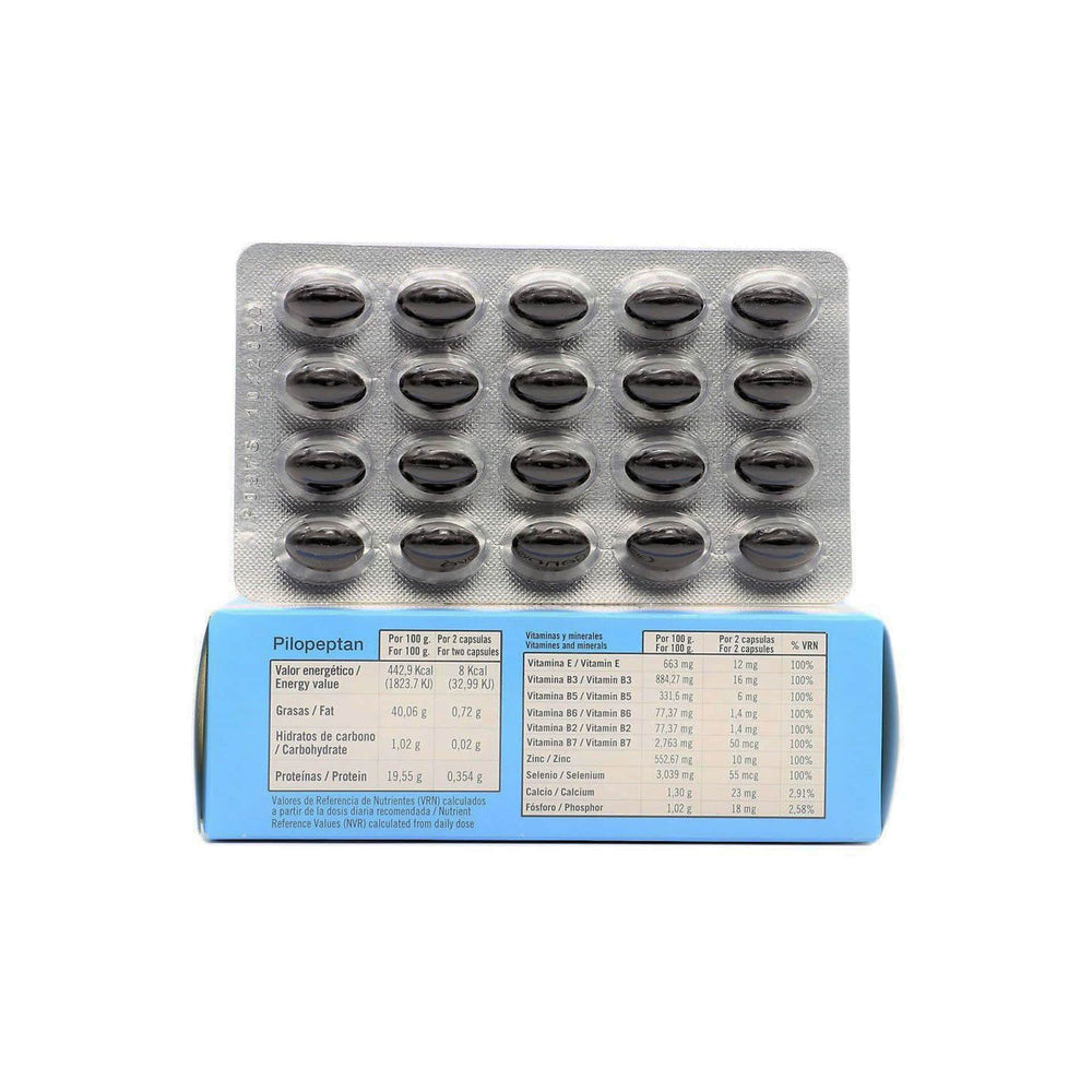 Miubaao Genové Pilopeptan packaging showing dosing guidance