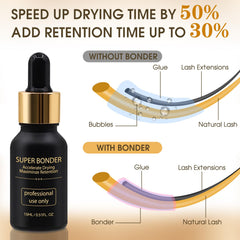 Miuffue lash bonder 15ml tube speeds curing and flexibility