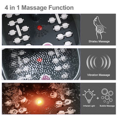 Miwhale Foot Spa's 22 massage rollers stimulate pressure points