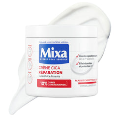 Mixa Cica Reparation Cream 400ml packaging promotes tidy storage and gentle skin repair