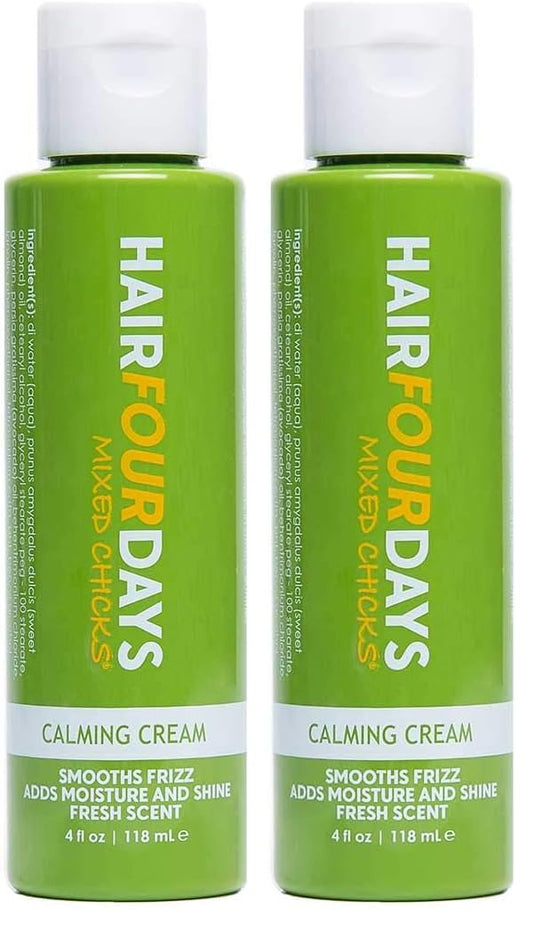 Mixed Chicks Four Days Calming Cream pack of two bottles smooths frizz