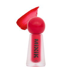 Mixik Juicy Lip Tint bottle close-up shows glossy, hydrating finish.