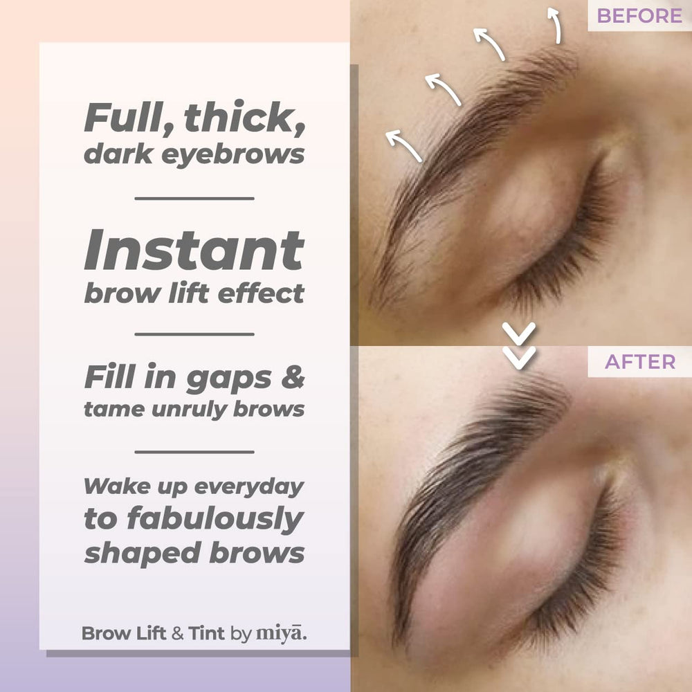 Brows after lamination by MIYA LASH look fuller and neatly shaped