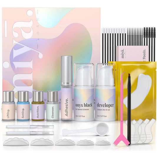 MIYA LASH kit box with all-in-one tools for at-home keratin lift