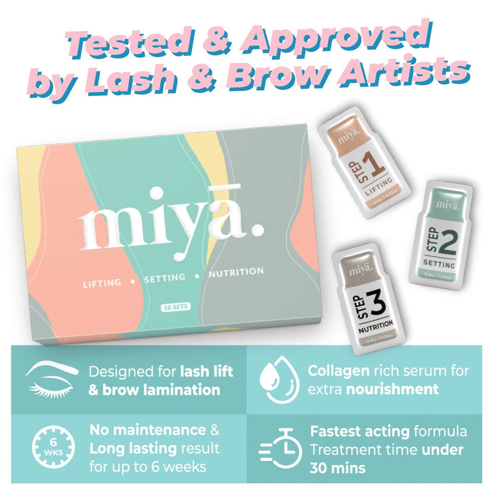 Miya Lash lifting process application demonstrates quick timing