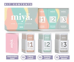 Miya Lash setting lotion sachet for precise brow and lash lift steps