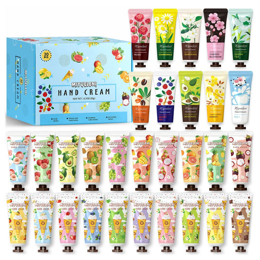 MIYUELENI hand cream set with cherry blossom scent for daily moisture on the go.