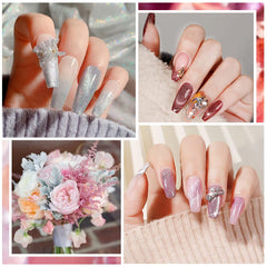 MIZHSE cat eye gel polish kit flatlay ready for creative home manicures.