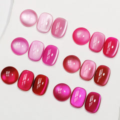 MIZHSE cat eye pink gel polish with magnet stick for quick cat eye nails.