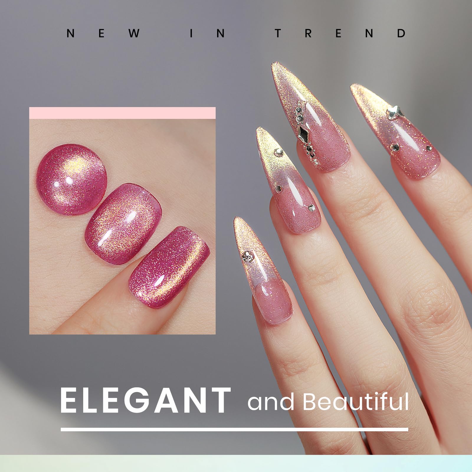 MIZHSE crystal jelly glitter finish adds depth and shine