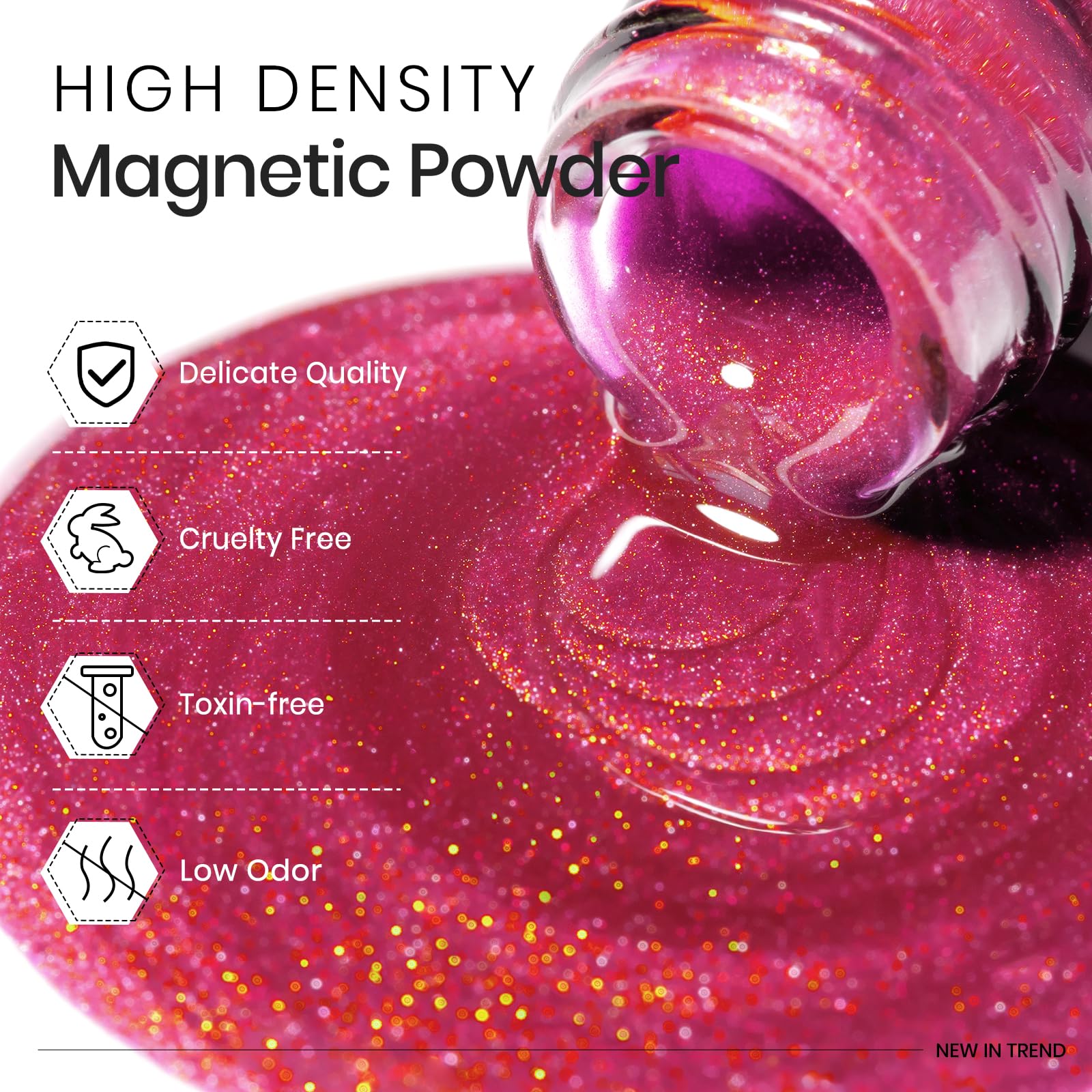 MIZHSE Dawn series magnets create shimmering cat eye effects on nails