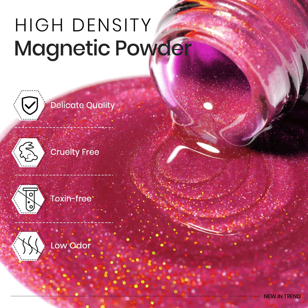 MIZHSE Dawn series magnets create shimmering cat eye effects on nails