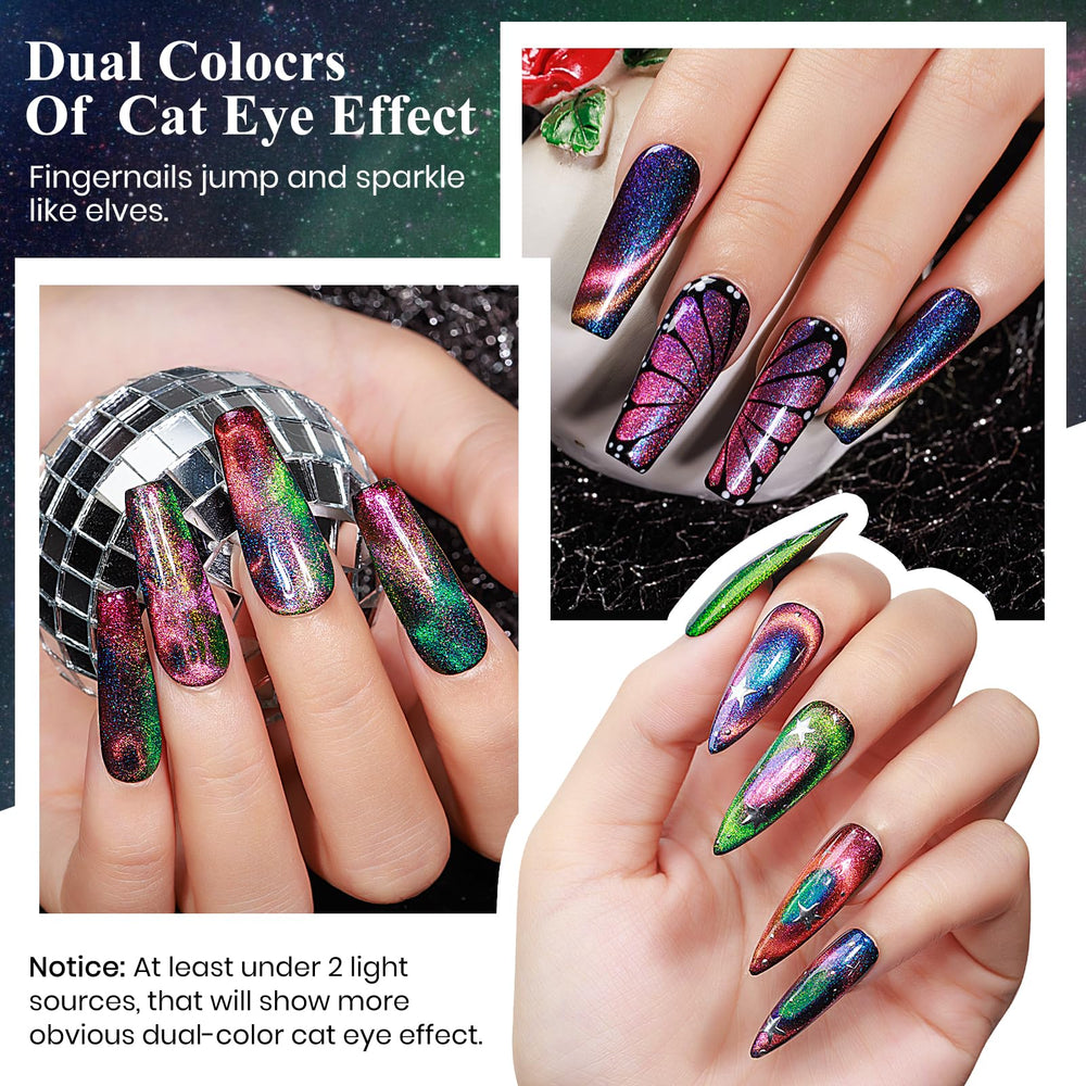 MIZHSE dual-color cat eye gel showing shifting hues