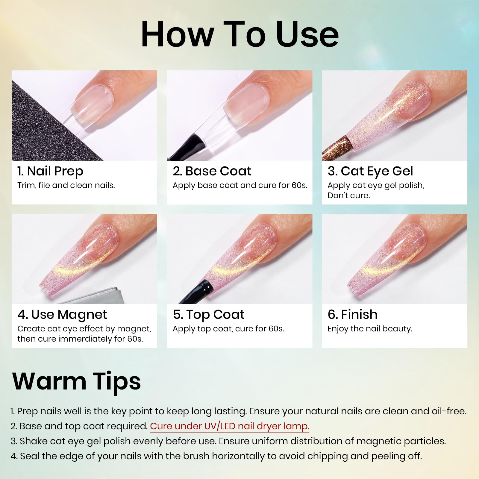 MIZHSE easy application with cat-eye technique guidance