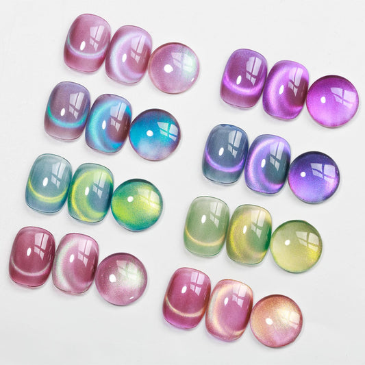 MIZHSE Gemstone Cat Eye Gel Nail Polish Kit for salon quality cat eye nails at home