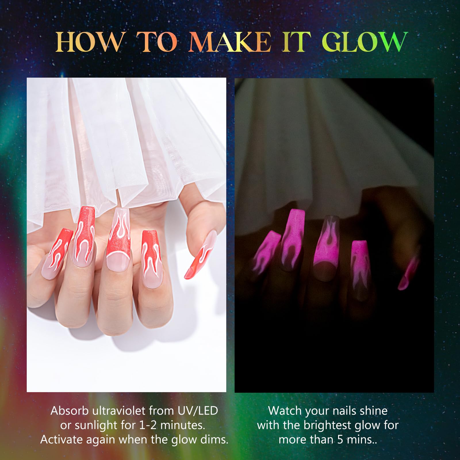 MIZHSE glow-pink cat eye nail polish delivers vibrant shine.