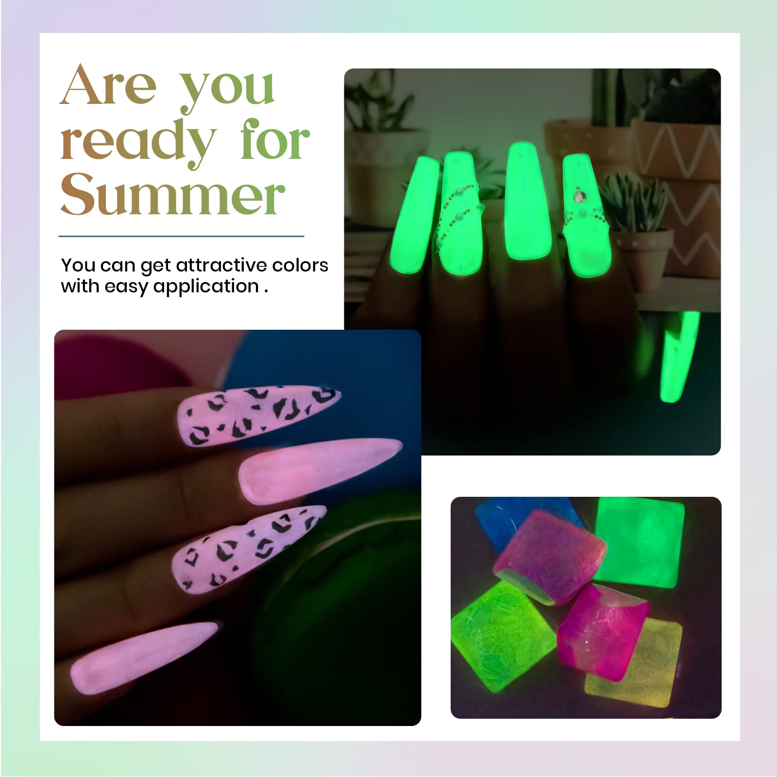MIZHSE glow-yellow cat eye nail polish adds bright daytime pop.