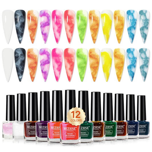 MIZHSE Marble Ink nails packaging highlights premium gift-ready box for special occasions