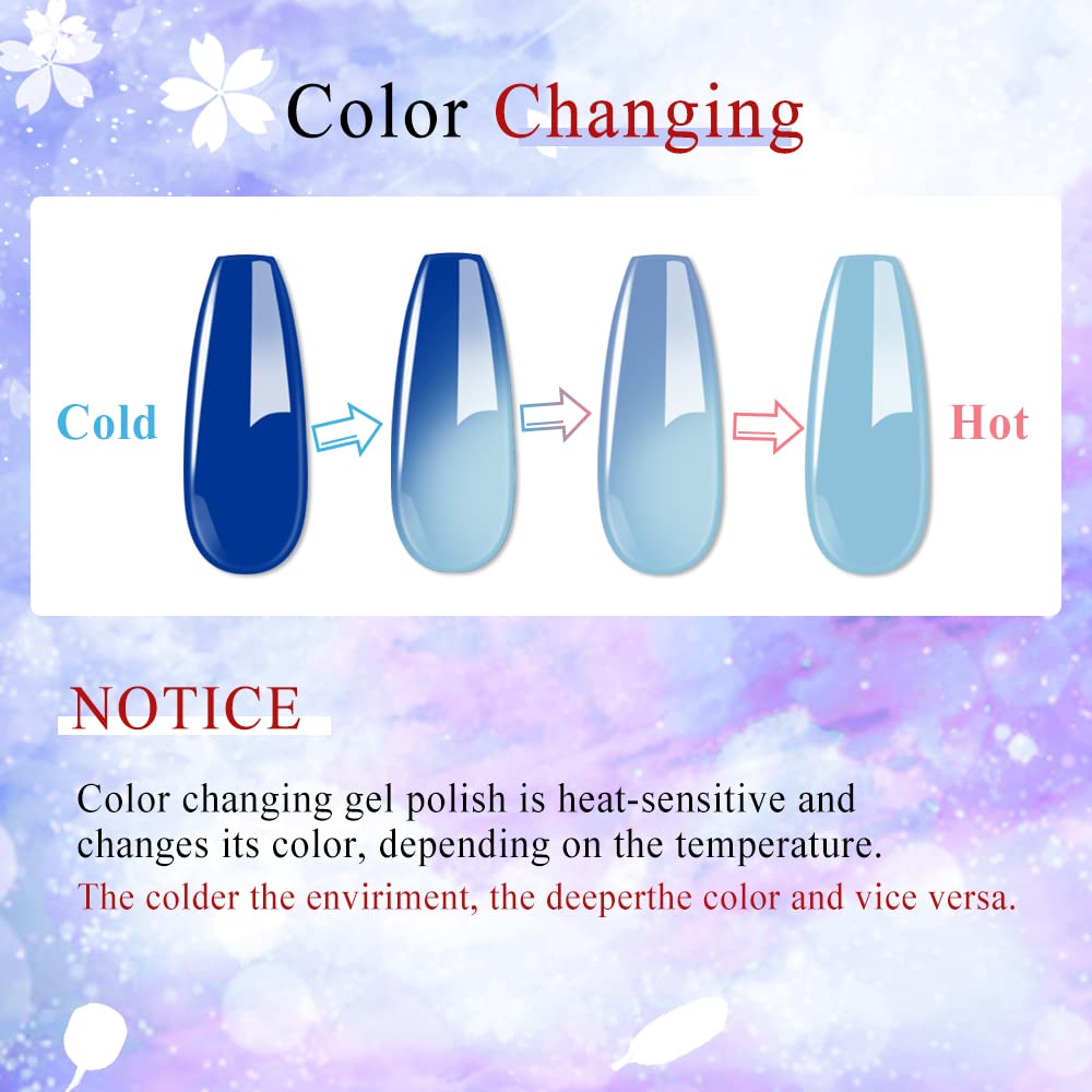 MIZHSE Mood pink color-changing nail polish shifts with heat for playful art.