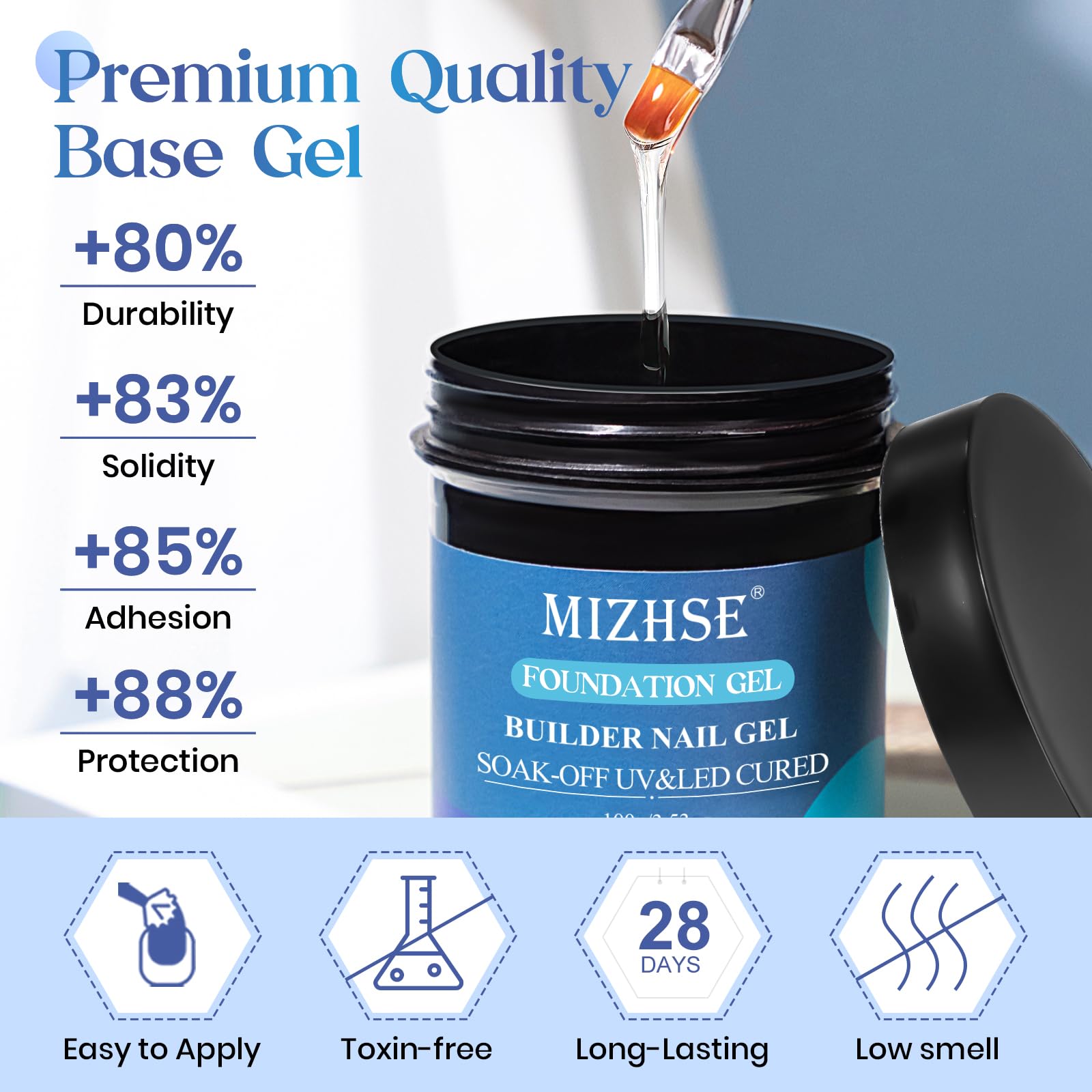 MIZHSE nail art brush for precise, creative nail designs.