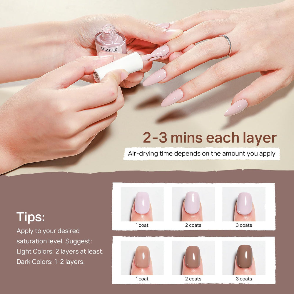 MIZHSE oil-based nail polish bottle highlighting long-lasting wear potential