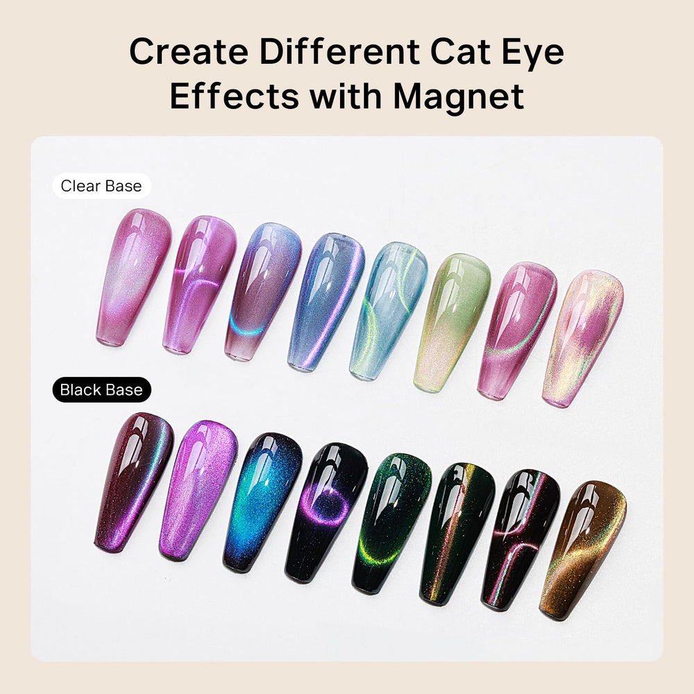 Salon quality magnetic particles enhance the cat eye effect