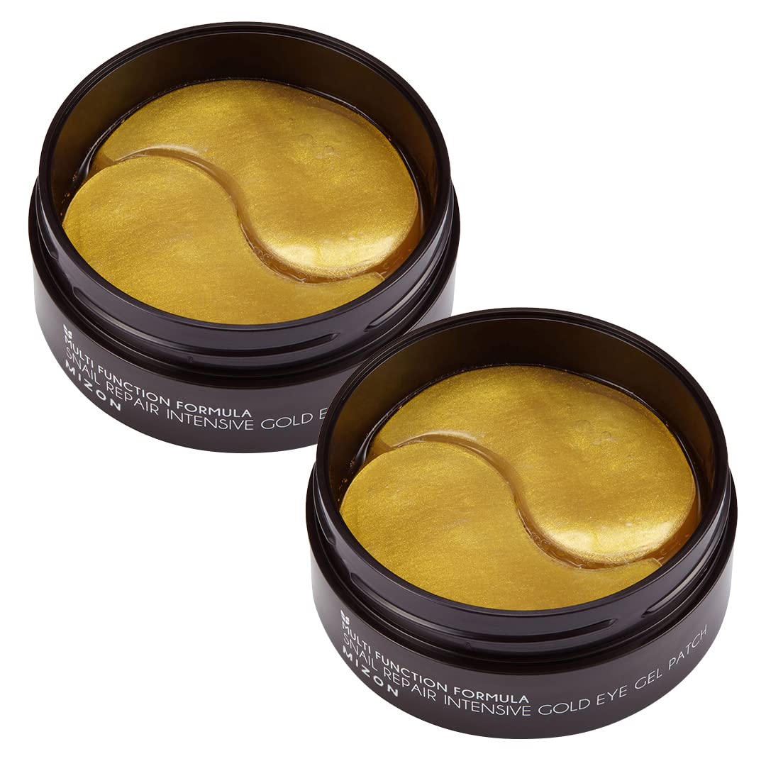 MIZON 24K gold snail mucin patch pack front for refreshing under-eye care