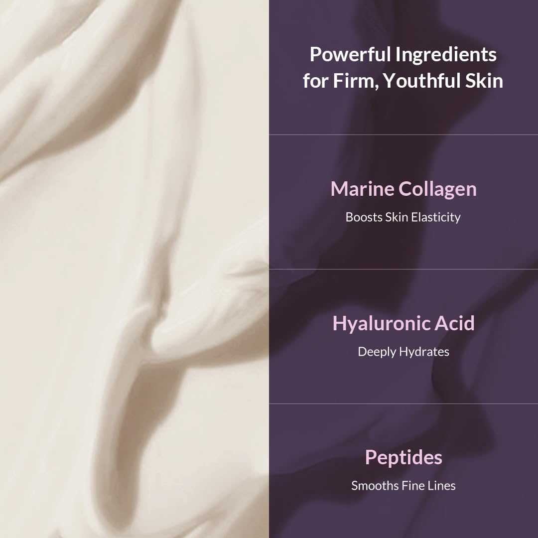 MIZON Collagen Line jar with label emphasizes fragrance-free formula for sensitive skin.