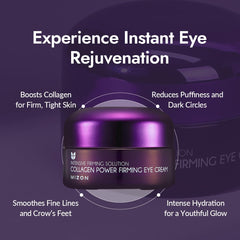 MIZON Collagen Power Firming Eye Cream applied under the eye area for smoothing