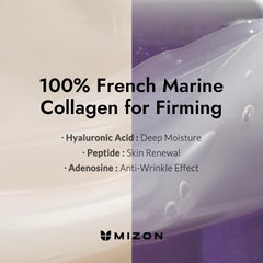 MIZON Collagen Power Firming Eye Cream swirl displays rich hydration