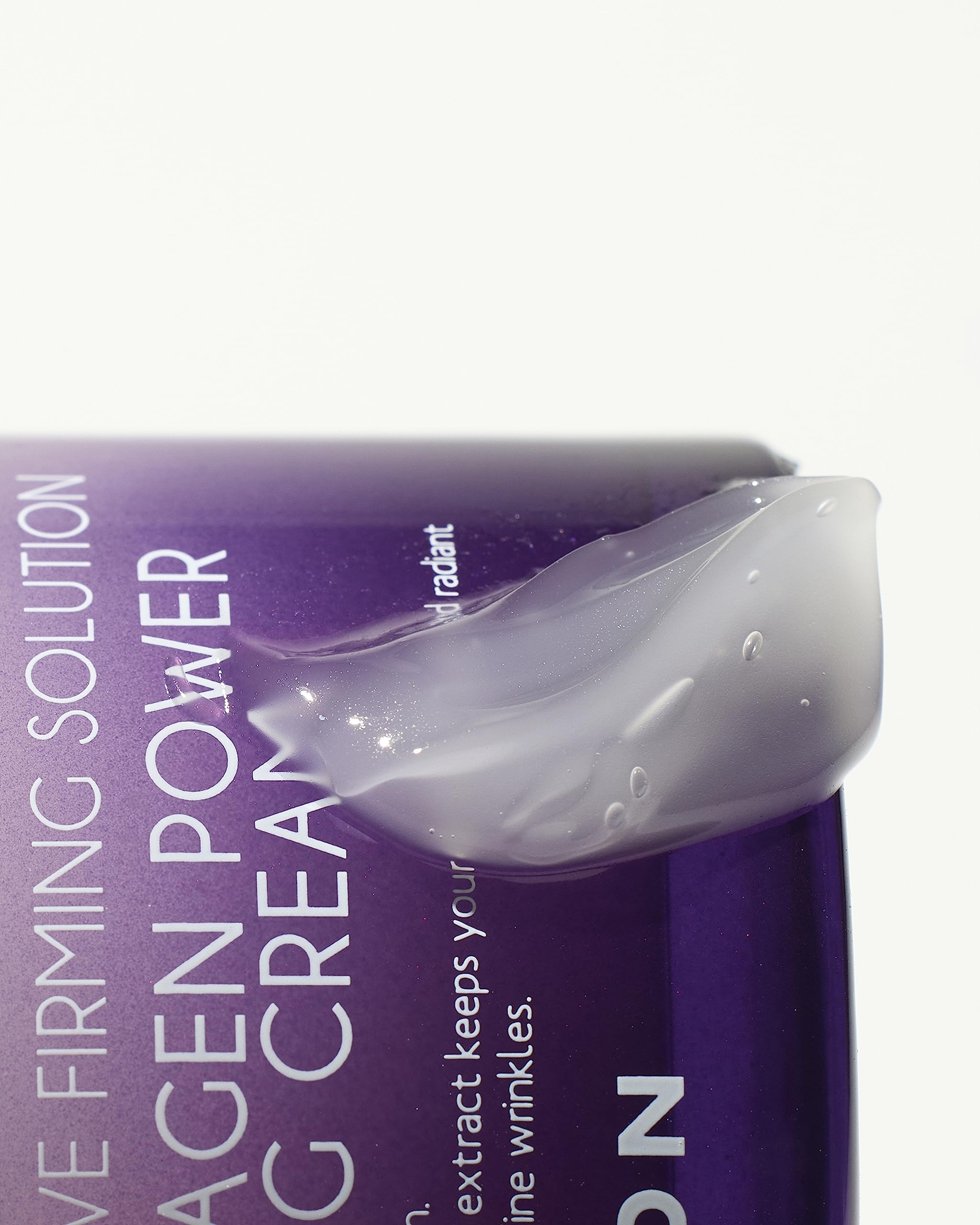Application on cheek demonstrates lifting action of MIZON cream