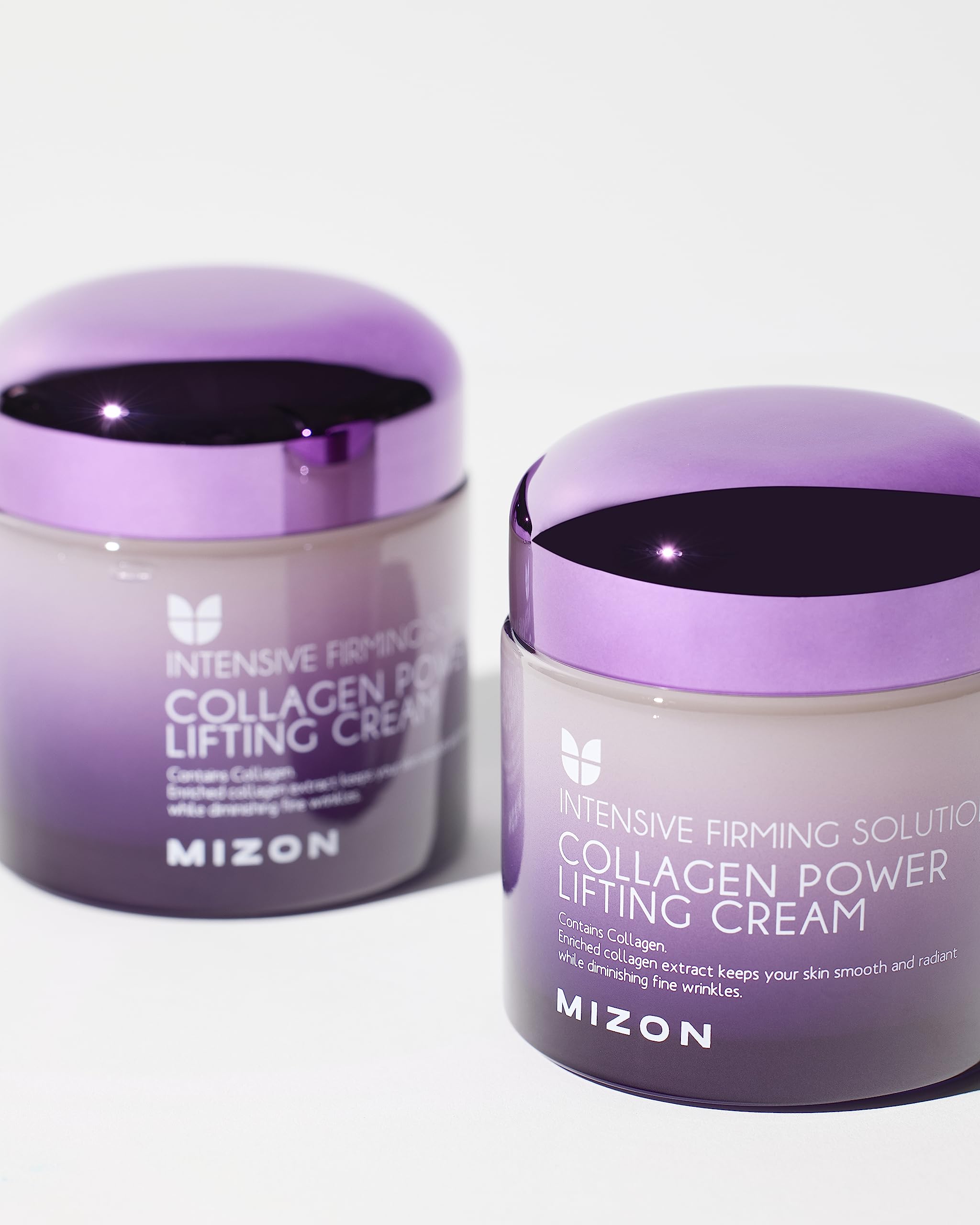 Close-up of MIZON cream texture showing light, non-sticky hydration
