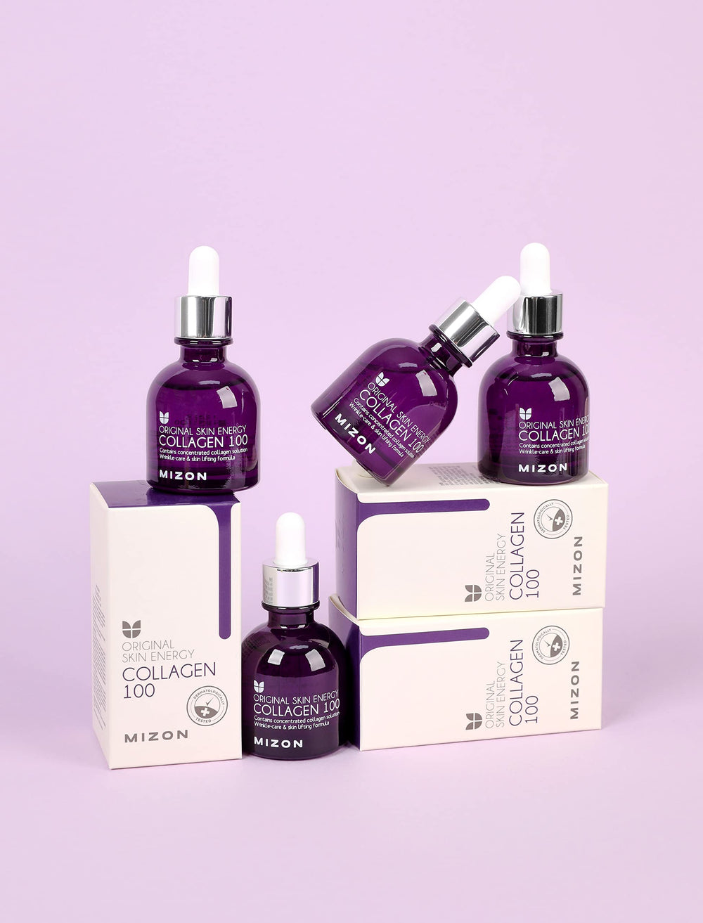 MIZON Collagen 100 in a night routine setup for nightly care