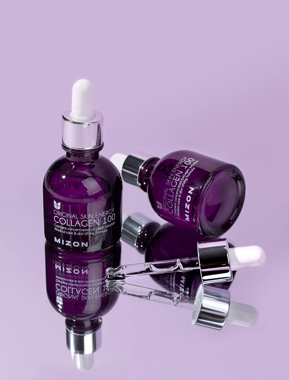 MIZON Collagen 100 skin texture after use shows smoother surface