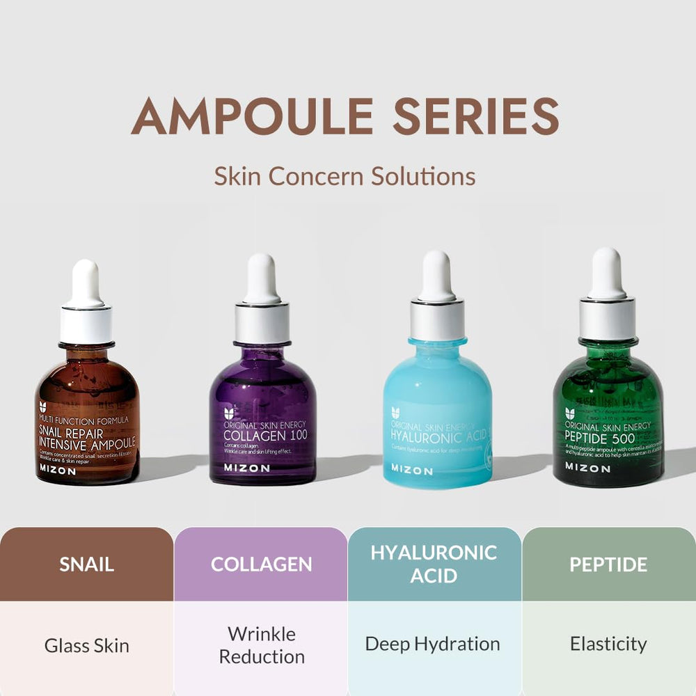 Dewy finish after applying MIZON snail ampoule for glow.