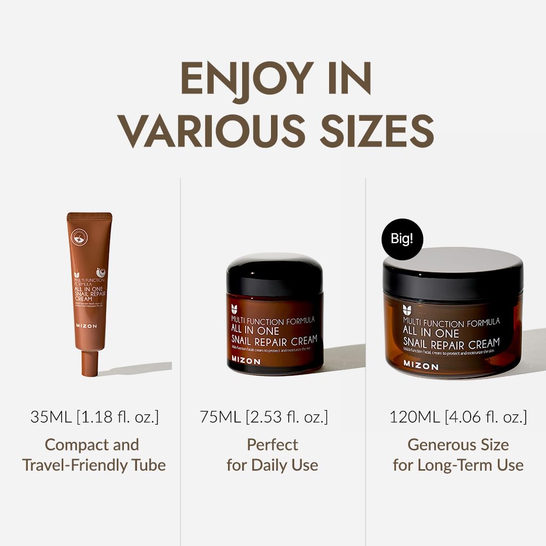 Non-greasy velvet finish of MIZON cream on skin
