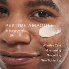 MIZON peptide ampoule cream being spread on skin for easy absorption