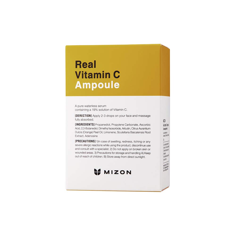 MIZON Real Vitamin C Ampoule pump application demonstrates easy layering.