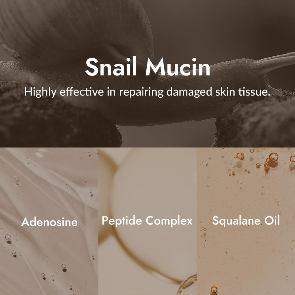 MIZON Snail Line Eye Cream fingertip press illustrating gentle patting