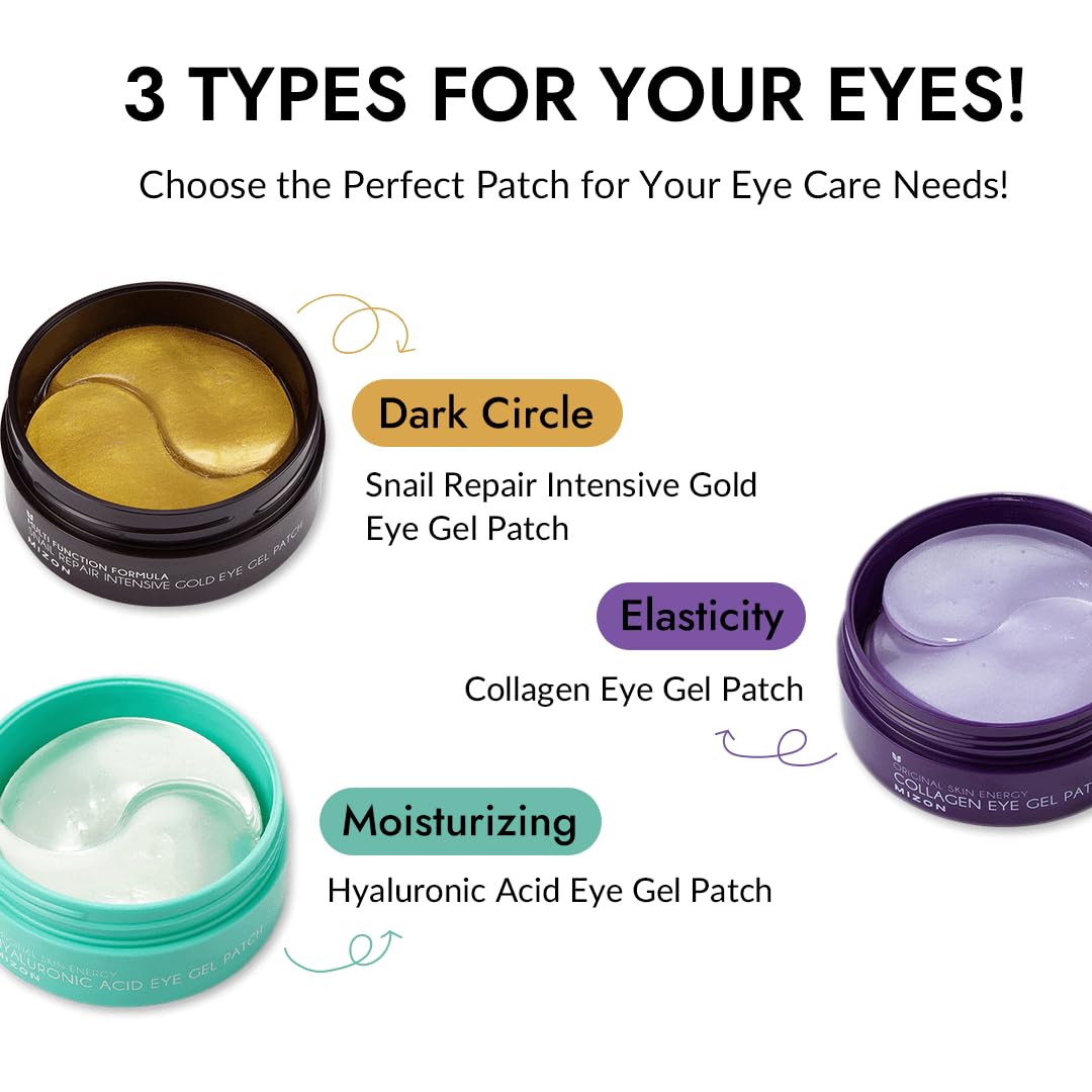 MIZON snail mucin hydrogel texture adheres smoothly to the eye area