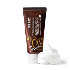 MIZON Snail Repairing Foam Cleanser bottle for gentle daily cleansing.