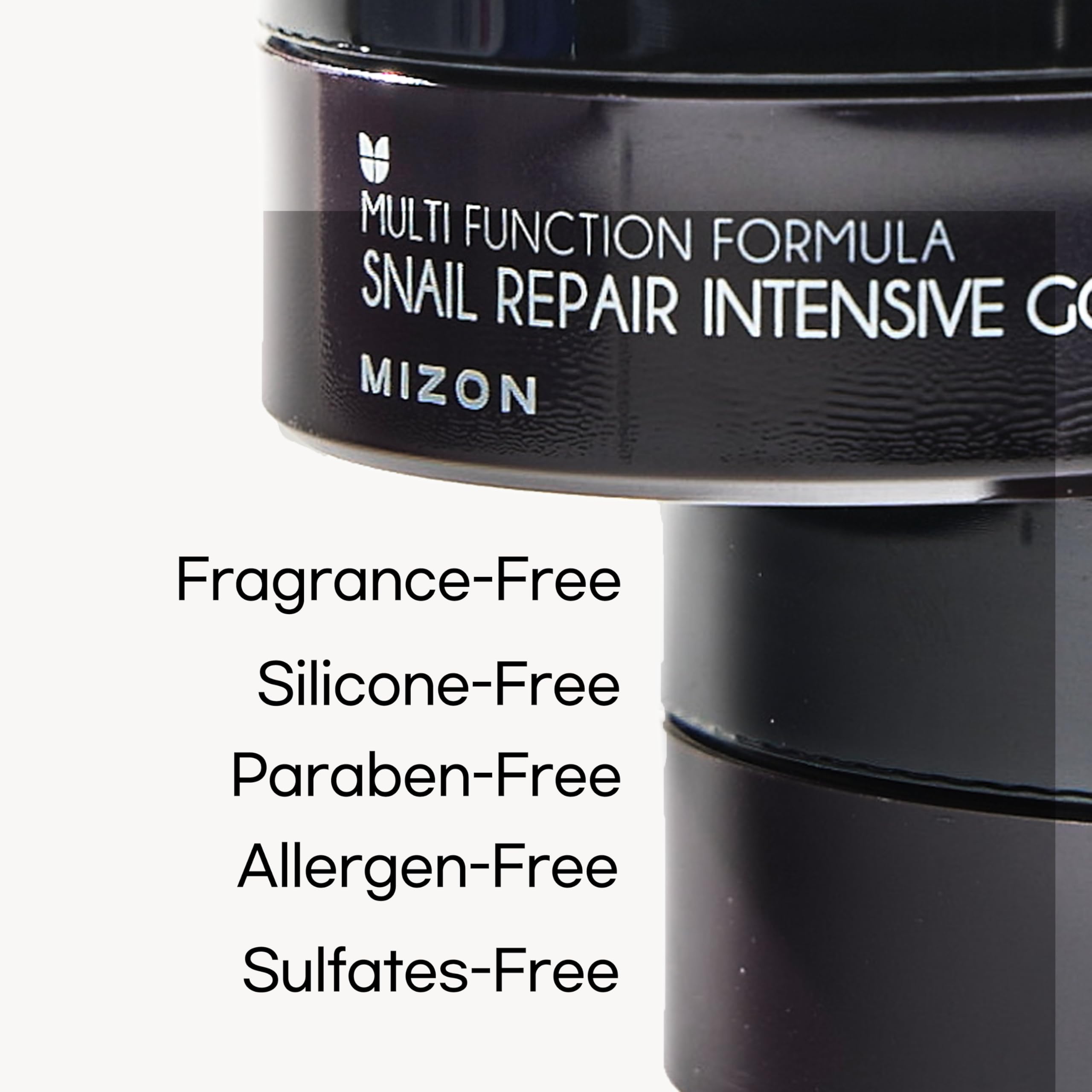 MIZON under-eye patch close-up showing even coverage and fit