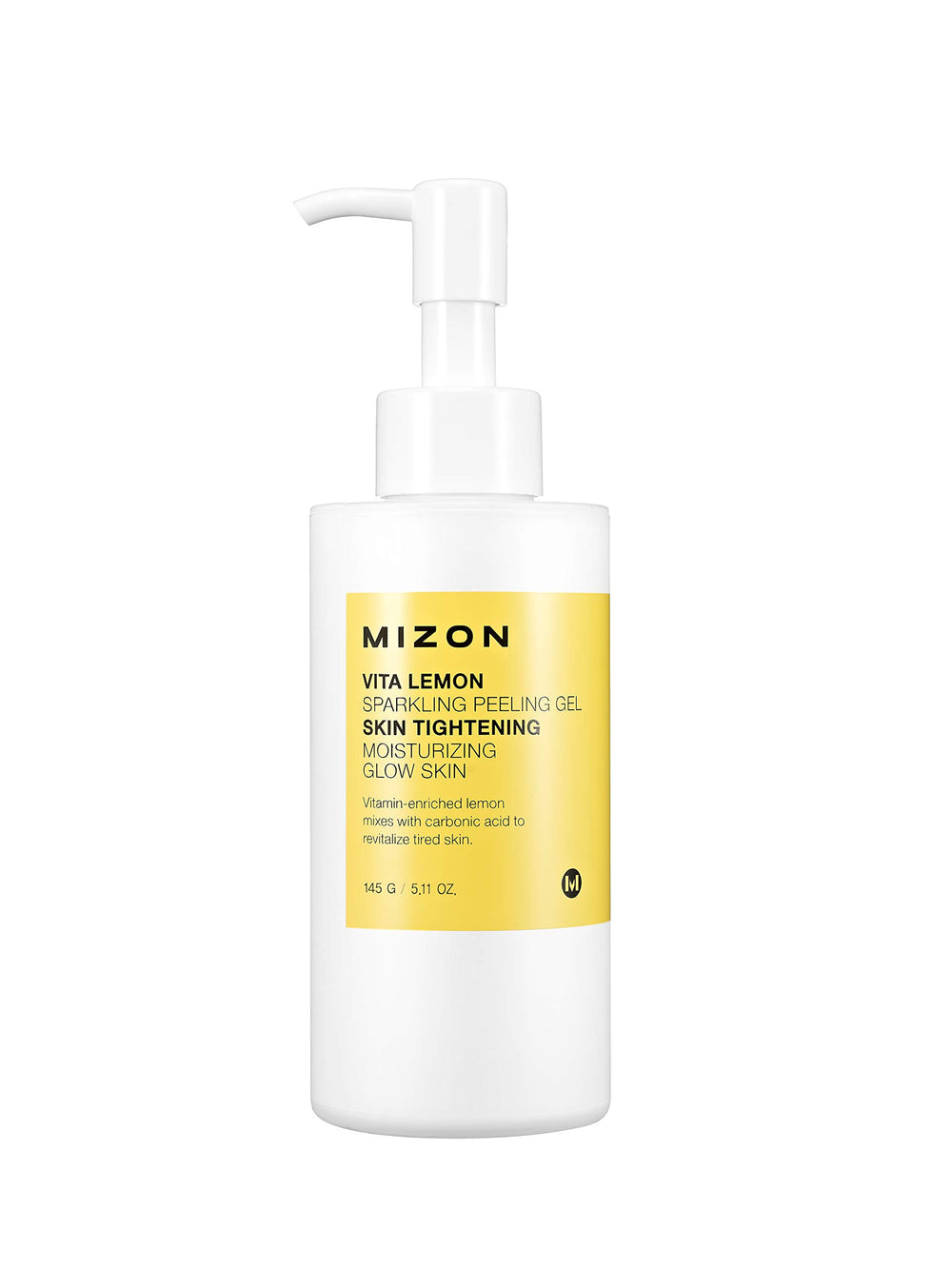 MIZON Vita Lemon Peeling Gel bottle shown for smooth, refreshed skin.